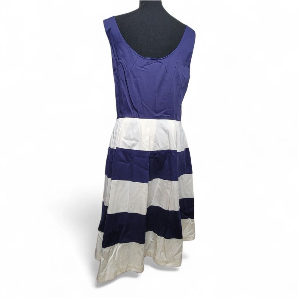 Kate Spade Celina Dress Womens 12 Blue Striped Bateau Party Wedding Guest Summer - Picture 2 of 7